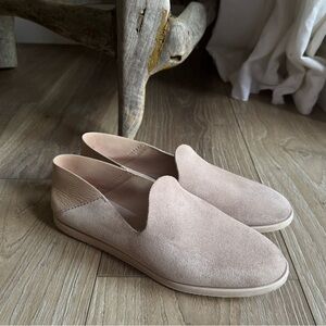 Pedro Garcia Yoshi Loafers Size 8 Dusty Rose Suede Slip-On Designer Shoes